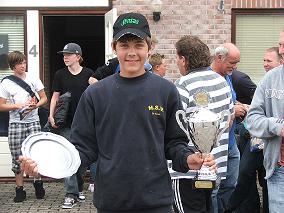 Ruben van de Berg de trotse winnaar.